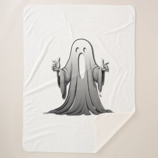 不気味な幽霊のサレム シェルパブランケット (正面)