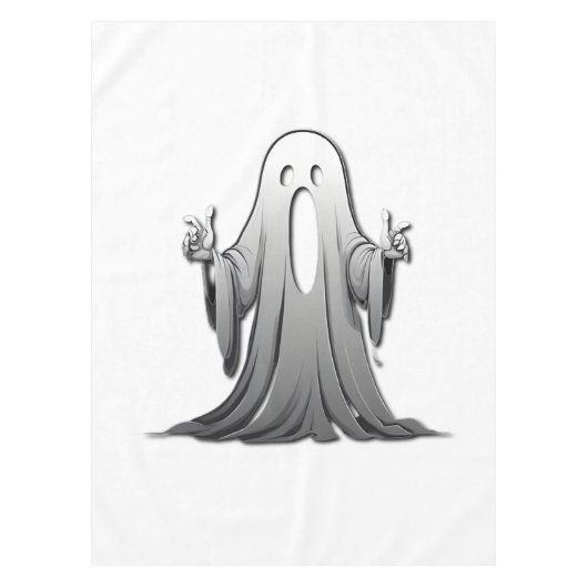 不気味な幽霊のサレム テーブルクロス (正面)