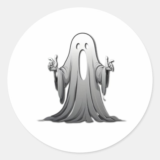 不気味な幽霊のサレム ラウンドシール (正面)