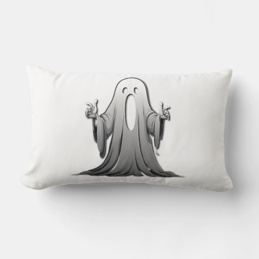 不気味な幽霊のサレム ランバークッション (正面)
