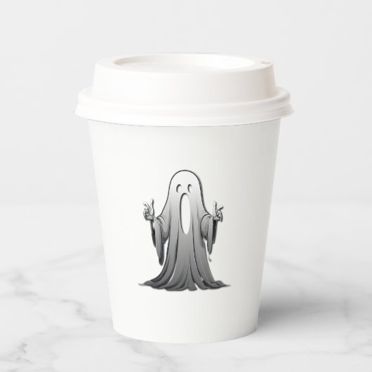 不気味な幽霊のサレム 紙コップ (正面)