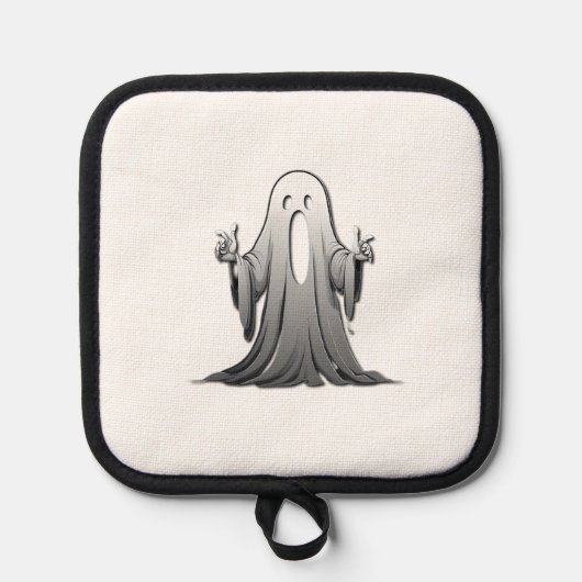 不気味な幽霊のサレム 鍋敷き (正面)