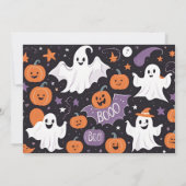 不気味な幽霊の子供ハローウィンパーティ 招待状 (裏面)