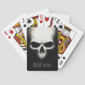 不気味な幽霊スカルブラックダーク トランプ (裏面)