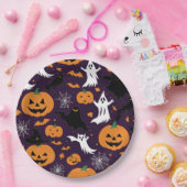 不気味な幽霊スパイダズクモの巣こうもりハローウィンパーティ ペーパープレート (パーティー)