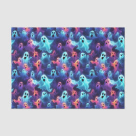 不気味な幽霊ブルーレッドパープルハロウィーンデコップページ 薄葉紙