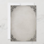 不気味な幽霊人形と骸骨のハロウィンパーティー 招待状 (裏面)