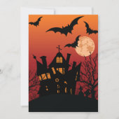 不気味な幽霊屋敷のハロウィンナイト 招待状 (正面)