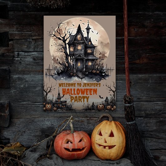 不気味な幽霊屋敷ハロウィンパーティー ポスター