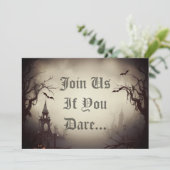 不気味な幽霊屋敷 ハロウィンパーティー 招待状 (スタンド正面)