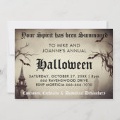 不気味な幽霊屋敷 ハロウィンパーティー 招待状 (裏面)