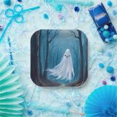 不気味な幽霊 | ハッピー ハロウィン パーティー ペーパープレート (パーティー)