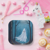 不気味な幽霊 | ハッピー ハロウィン パーティー ペーパープレート (パーティー)