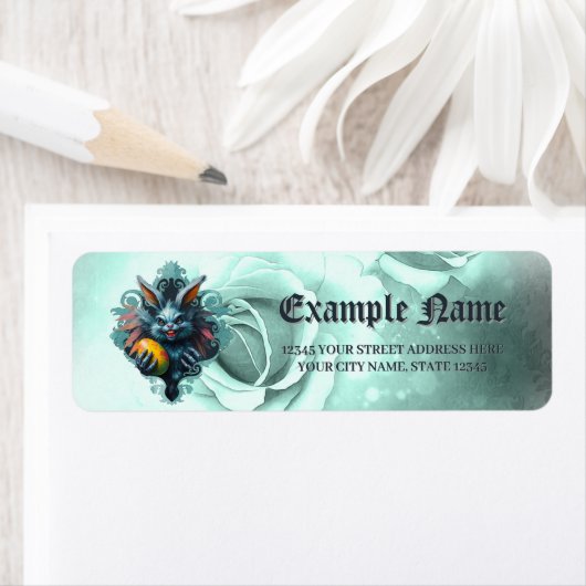 不気味な復活祭のウサギが ラベル (インサイチュ)