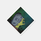 不気味な怖いゾンビハンドグラーブハローウィンパーティ スタンダードカクテルナプキン (角)