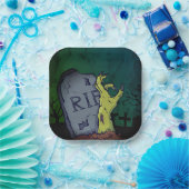 不気味な怖いゾンビハンドグラーブハローウィンパーティ ペーパープレート (パーティー)