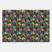 不気味な怖いハロウィン不気味 ラッピングペーパーシート (正面3)