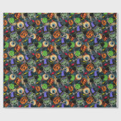 不気味な怖いハロウィン不気味 ラッピングペーパー (フラット)