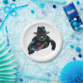 不気味な怖いハロウィーンのカメTシャツ ペーパープレート (パーティー)