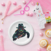 不気味な怖いハロウィーンのカメTシャツ ペーパープレート (パーティー)