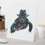 不気味な怖いハロウィーンのカメTシャツ 台座サイン (インサイチュ)