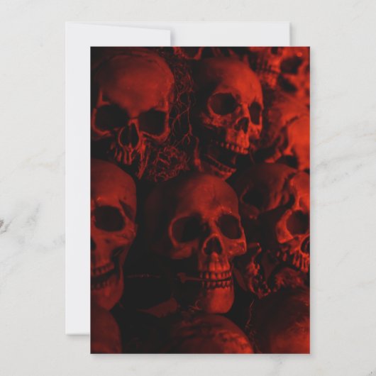 不気味な怖いフード付きストーカーハローウィンパーティ 招待状 (裏面)