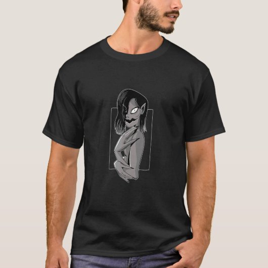 不気味な怖い怪物 Tシャツ (正面)