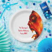 不気味な恐怖モンスターのハローウィンパーティ ペーパープレート (パーティー)