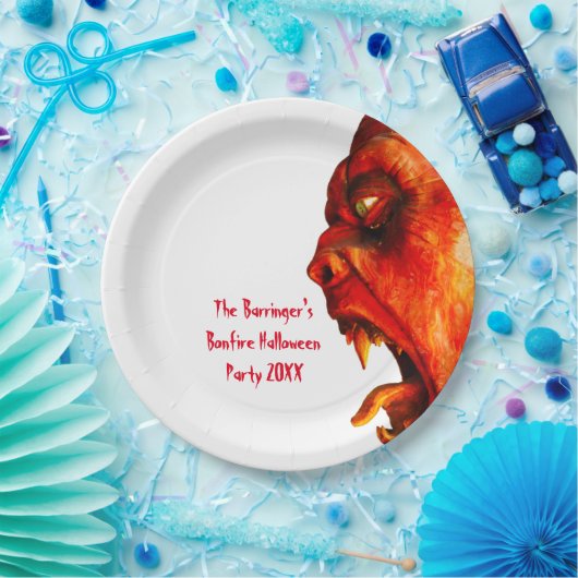 不気味な恐怖モンスターのハローウィンパーティ ペーパープレート (パーティー)