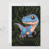 不気味な恐竜の周年ハロウィンカード 招待状 (裏面)