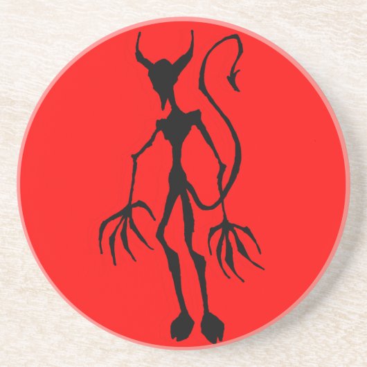 不気味な悪魔のステッキの姿 コースター (正面)