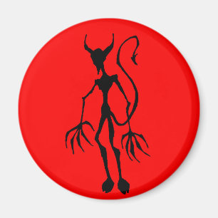 不気味な悪魔のステッキの姿 マグネット