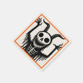 不気味な悪魔スカルハロウィーン スタンダードカクテルナプキン (角)