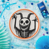 不気味な悪魔スカルハロウィーン ペーパープレート (パーティー)