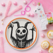 不気味な悪魔スカルハロウィーン ペーパープレート (パーティー)