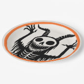 不気味な悪魔スカルハロウィーン ペーパープレート (アングル)