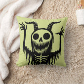 不気味な悪魔スカル クッション (ブランケット)