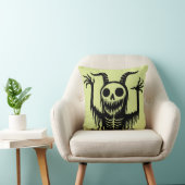 不気味な悪魔スカル クッション (椅子)