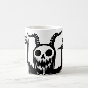 不気味な悪魔スカル コーヒーマグカップ