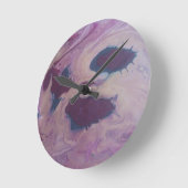 不気味な抽象芸術アート ラウンド壁時計 (傾斜)