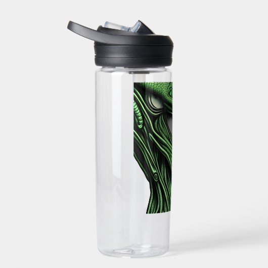 不気味な抽象芸術エイリアン ウォーターボトル (右面)