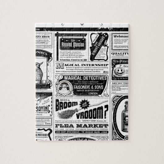 不気味な新聞 ジグソーパズル (縦)