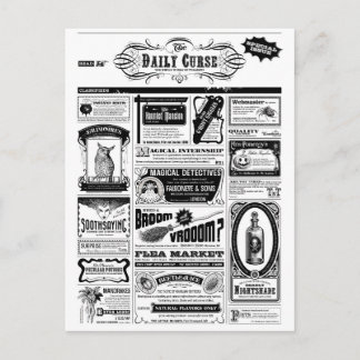 不気味な新聞 ポストカード