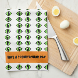 不気味な日帰りキッチンタオルを持っている キッチンタオル