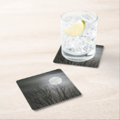 不気味な月のコースター スクエアペーパーコースター (インサイチュ)