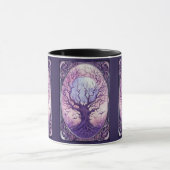 不気味な木フルムーンバーズパープルハロウィーン マグカップ (中央)