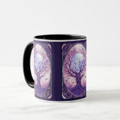 不気味な木フルムーンバーズパープルハロウィーン マグカップ (正面左)