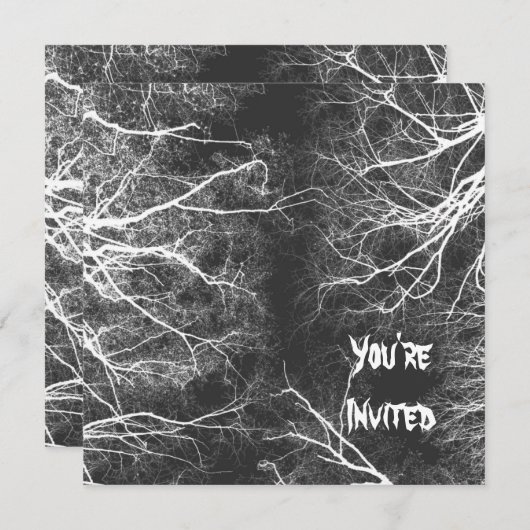 不気味な木 招待状 (正面/裏面)