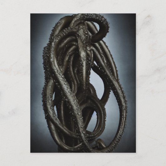 不気味な未知のタコ触手動物 ポストカード (正面)