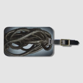 不気味な未知のタコ触手動物 ラゲッジタグ (正面横)